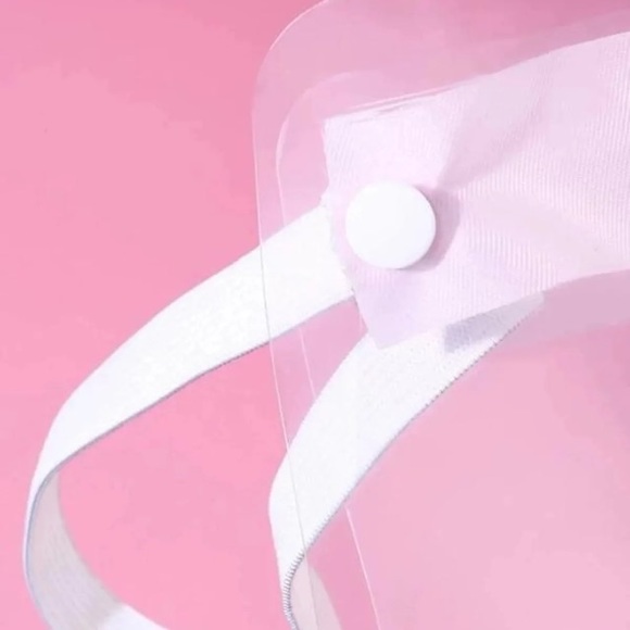 Plastic Full Face Mask Snaps On Sides Cotton Straps - Picture 4 of 7